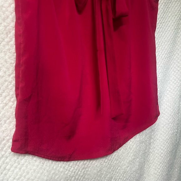 LOFT Blouse Womens Pink Sleeveless Tie Front Chic Feminine Top Loose Fit Small - Picture 3 of 8